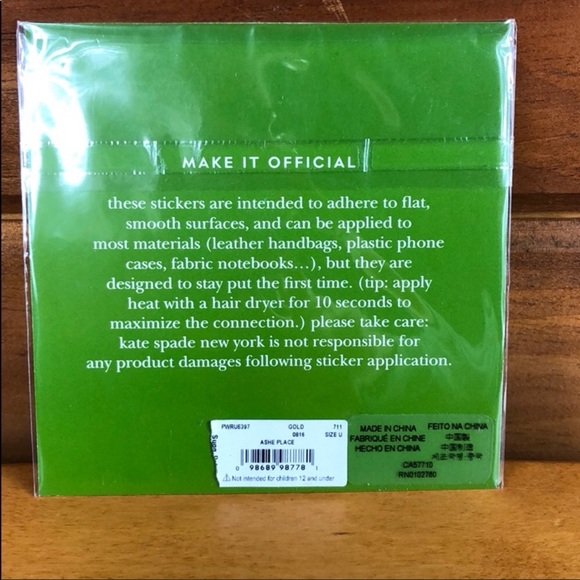 NEW. Kate spade metallic letter A monogram🎁 - Picture 3 of 3